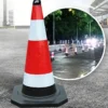 5pcs 23-Inch Reflective Black Traffic Cones