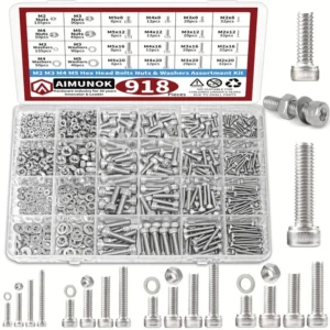 918pcs Nuts And Bolts Assortment Kit
