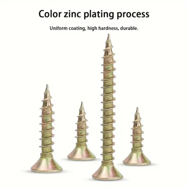 340pcs M4 Flat Head Wood Screw Set