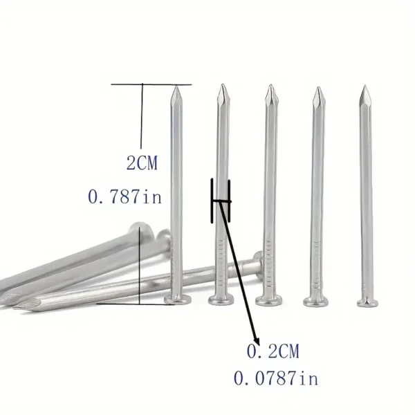 300-Piece Spiral Shank Metal Nails Set